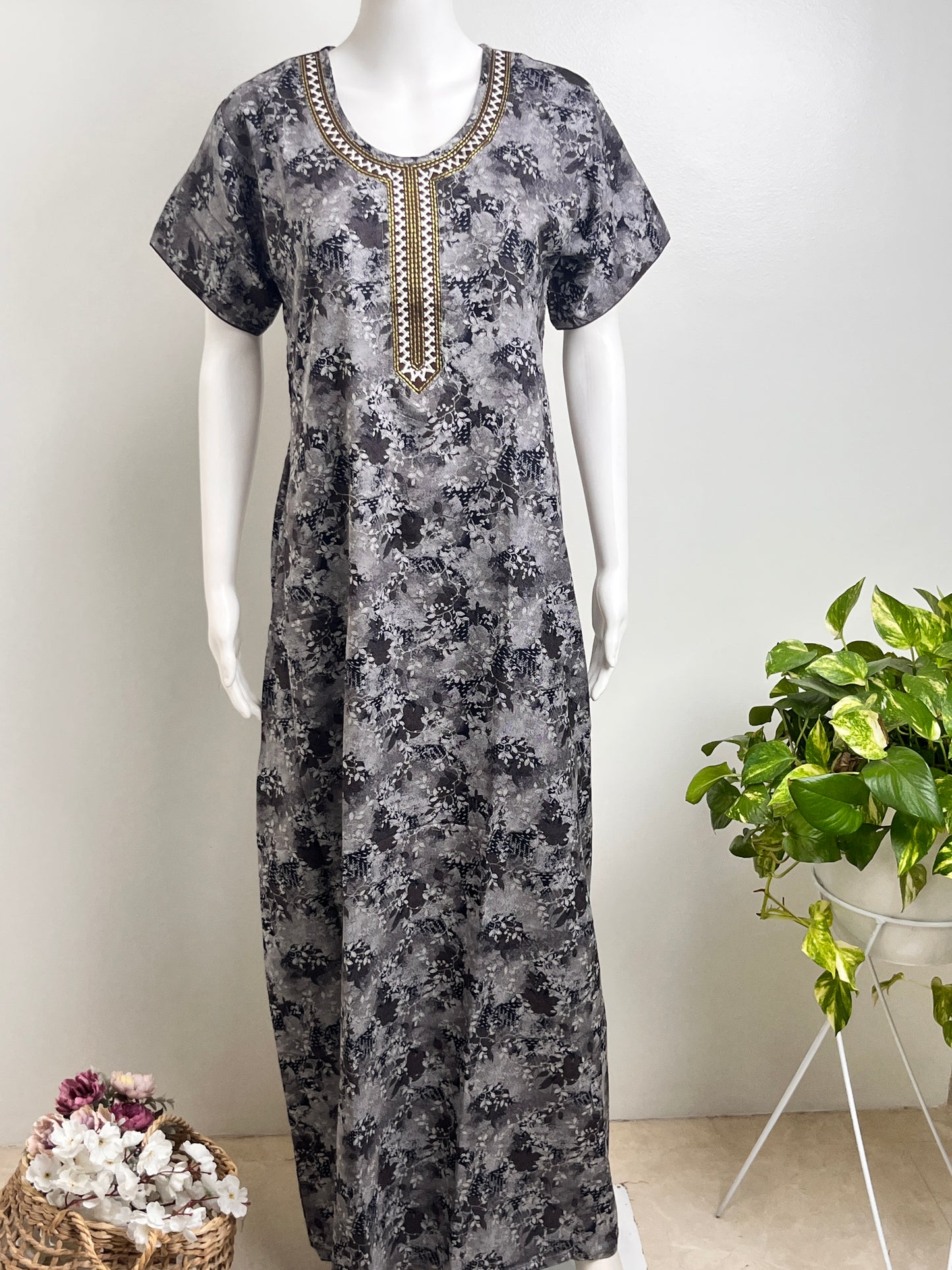 Designer Floral Alpine Nightgown Comfortable & Elegant