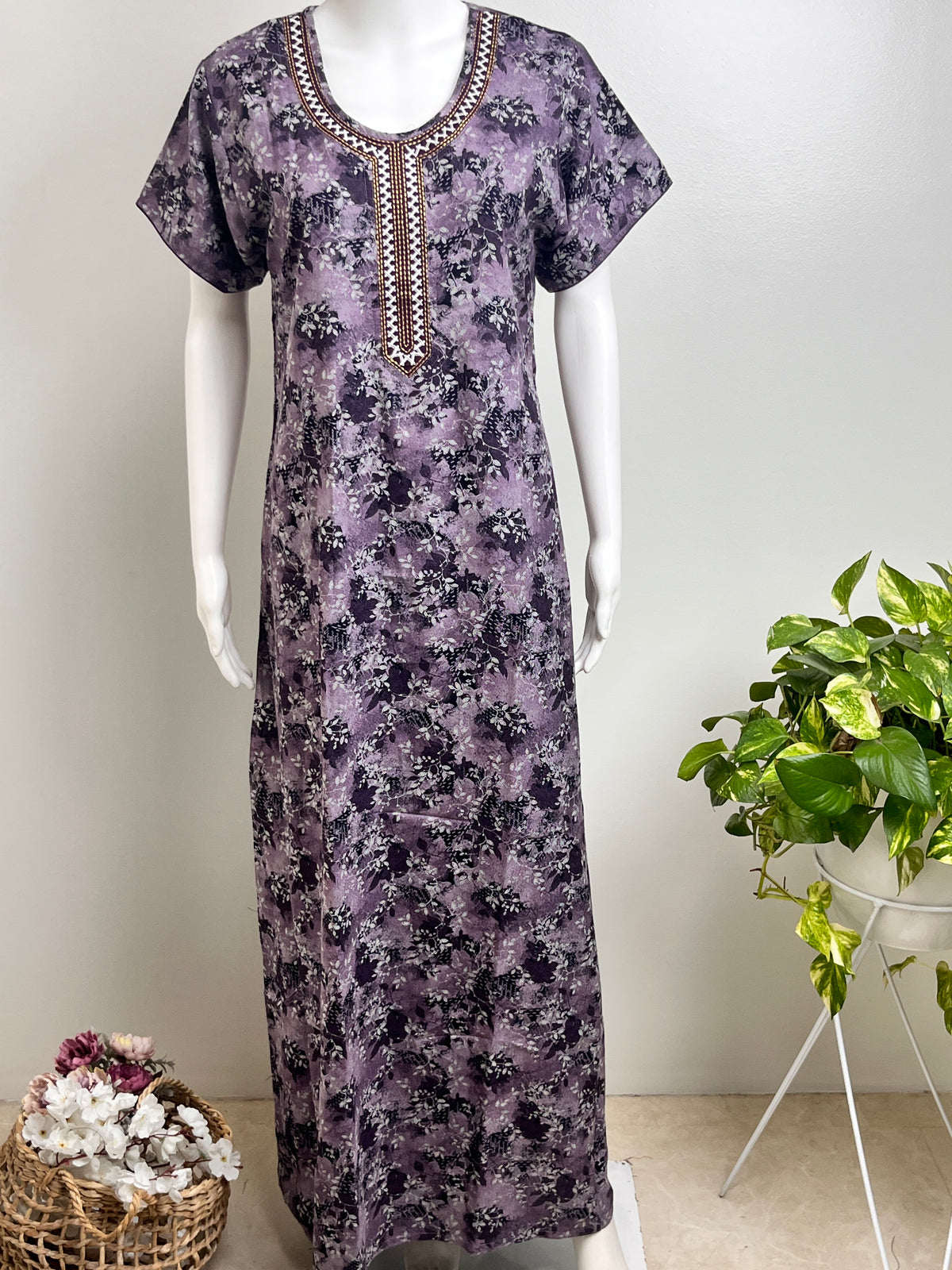 Designer Floral Alpine Nightgown Comfortable & Elegant