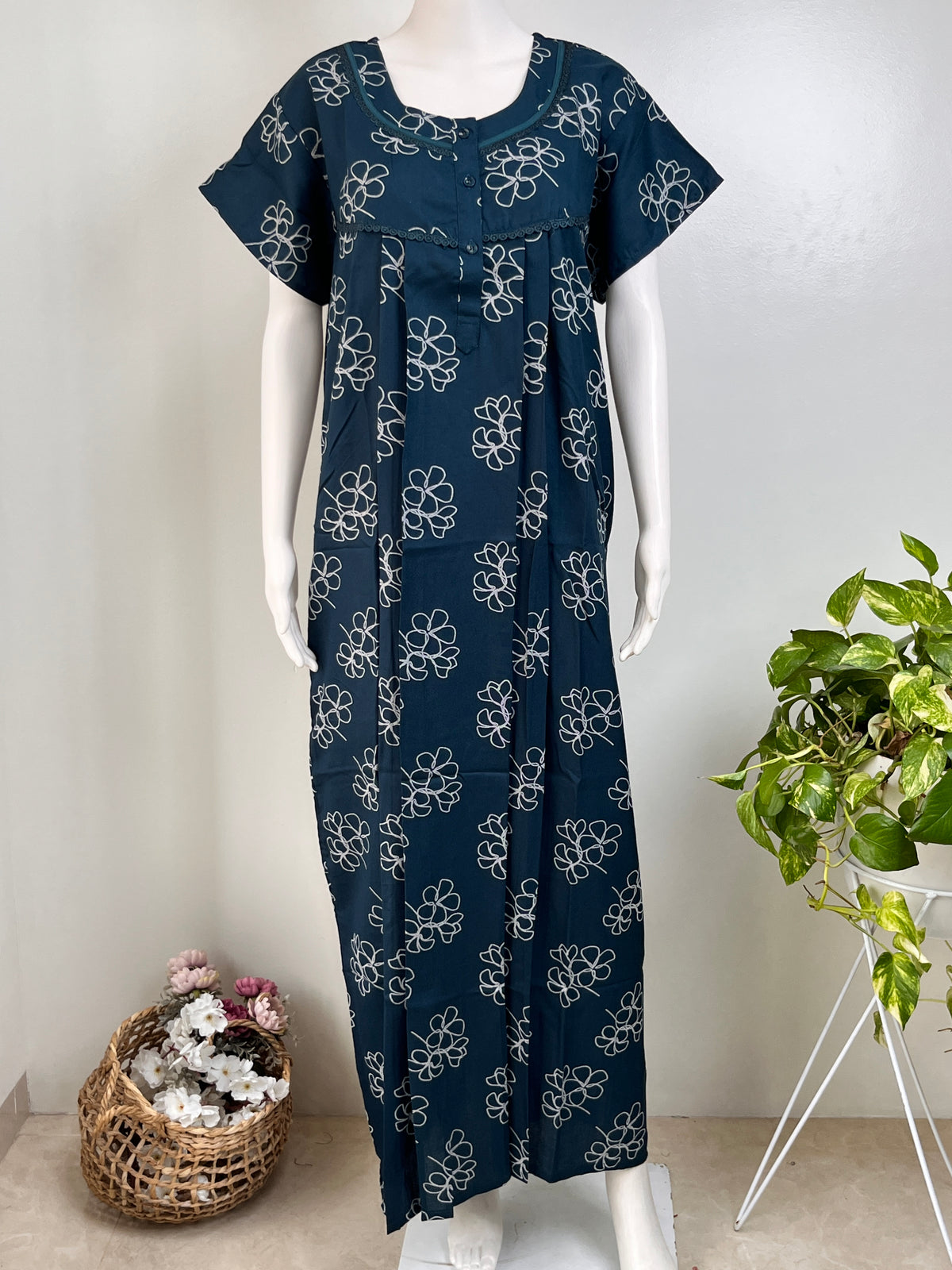 Floral Alpine Nightgown Lightweight & Comfortable