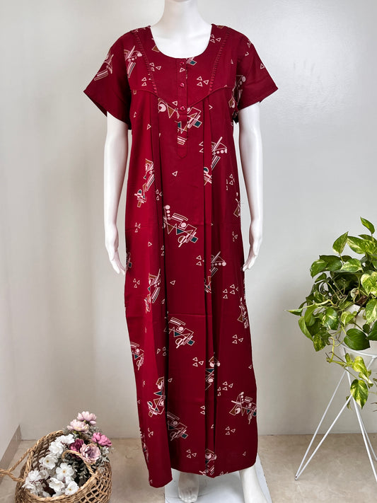 Geometric Printed Alpine Nightgown Stylish & Long-Lasting