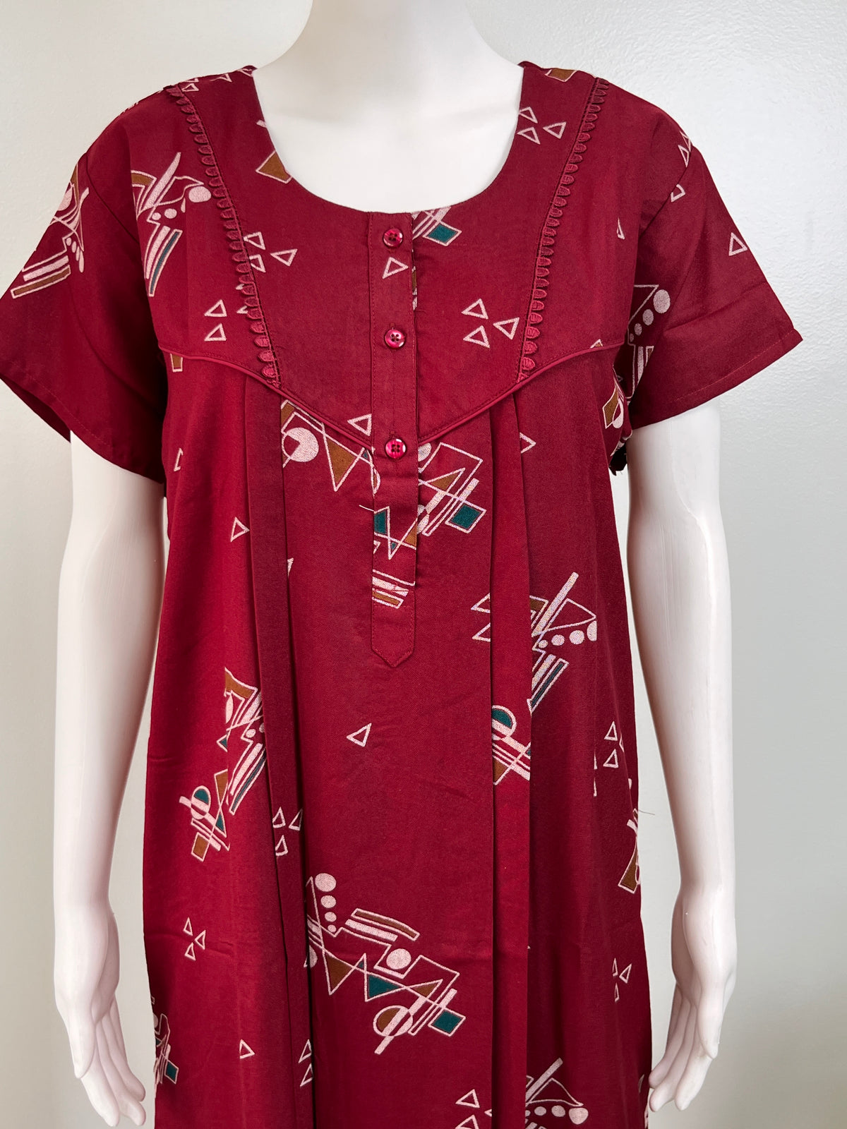 Geometric Printed Alpine Nightgown Stylish & Long-Lasting