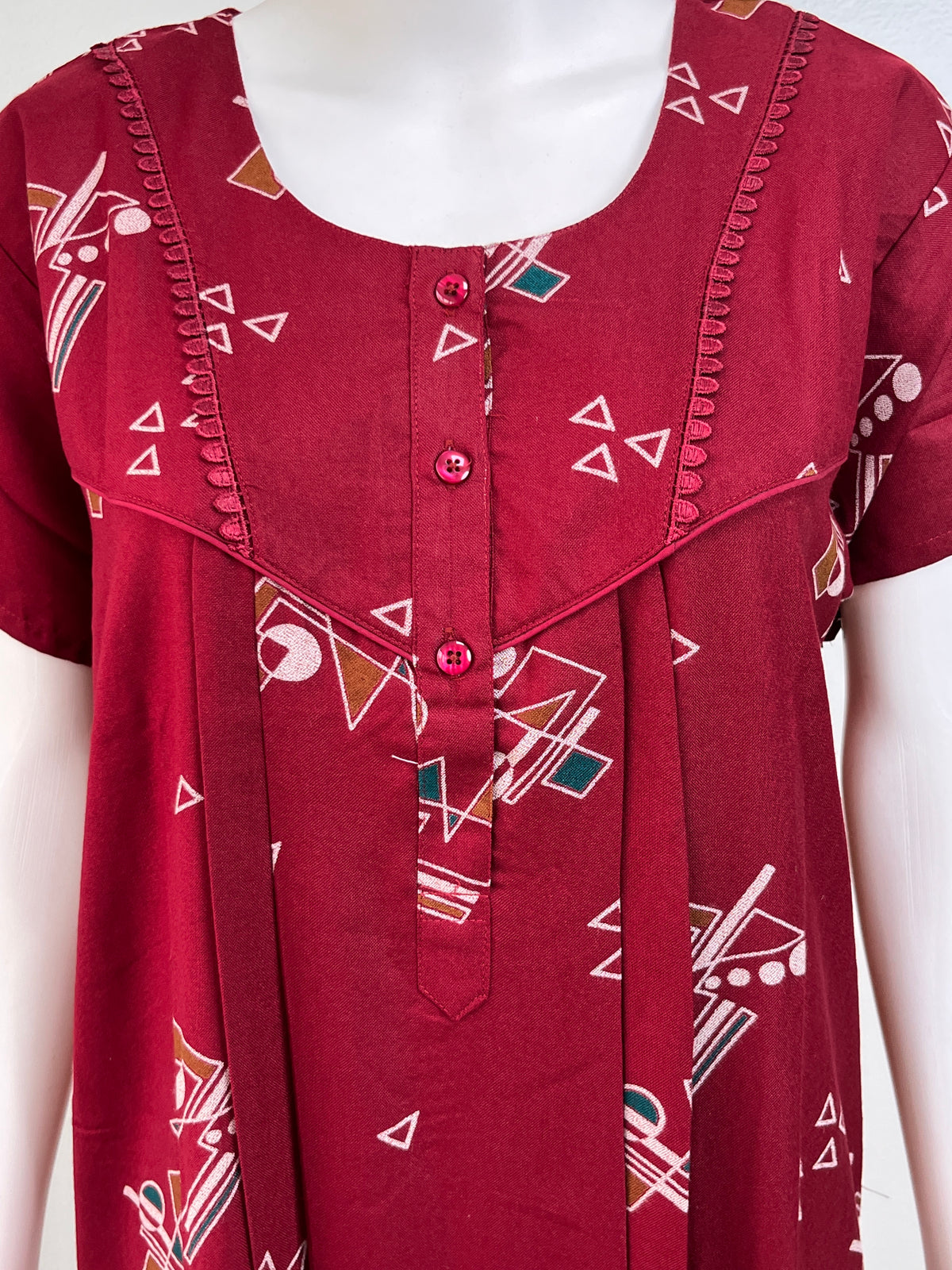 Geometric Printed Alpine Nightgown Stylish & Long-Lasting