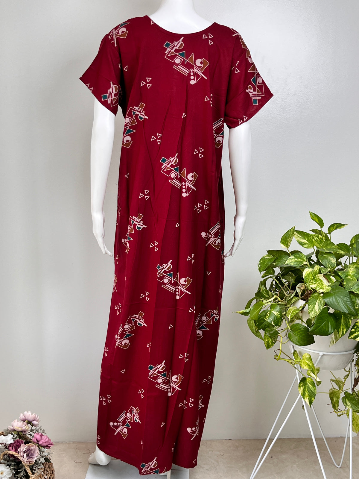 Geometric Printed Alpine Nightgown Stylish & Long-Lasting