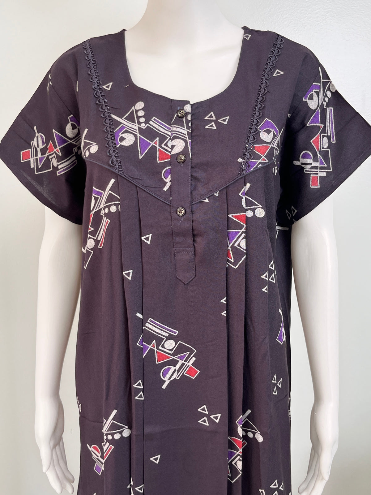 Geometric Printed Alpine Nightgown Stylish & Long-Lasting