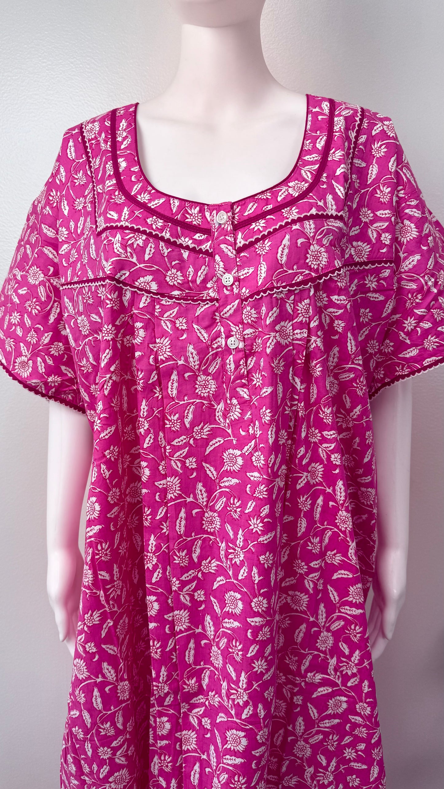 Pink 100% Cotton Nighty Soft & Comfortable