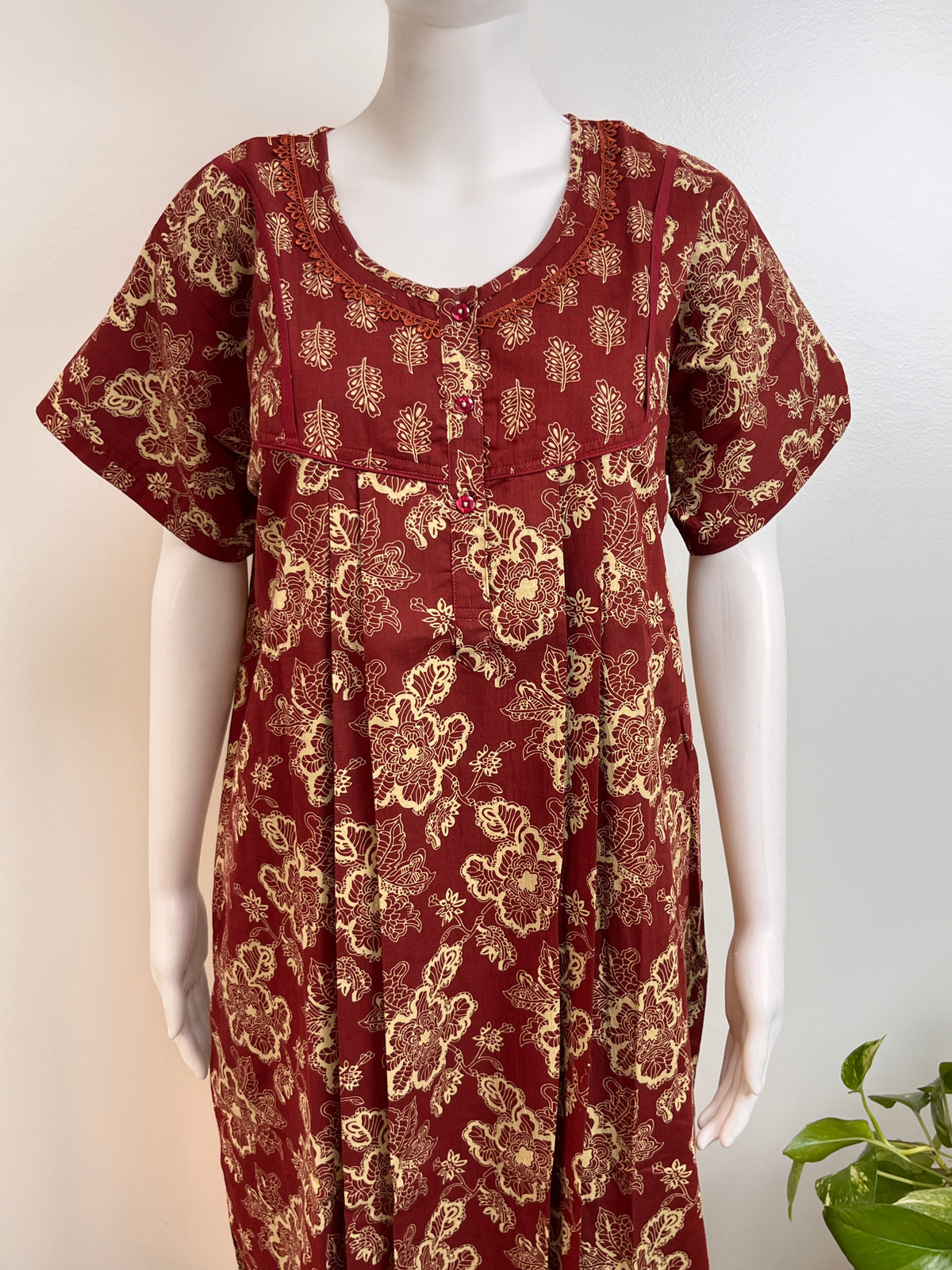 Pure Cotton Nightgown Printed Design & Soft Breathable Fabric