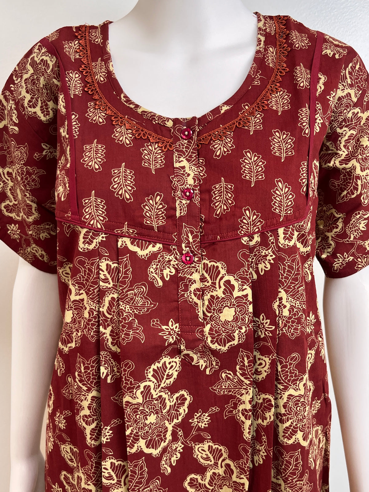 Pure Cotton Nightgown Printed Design & Soft Breathable Fabric