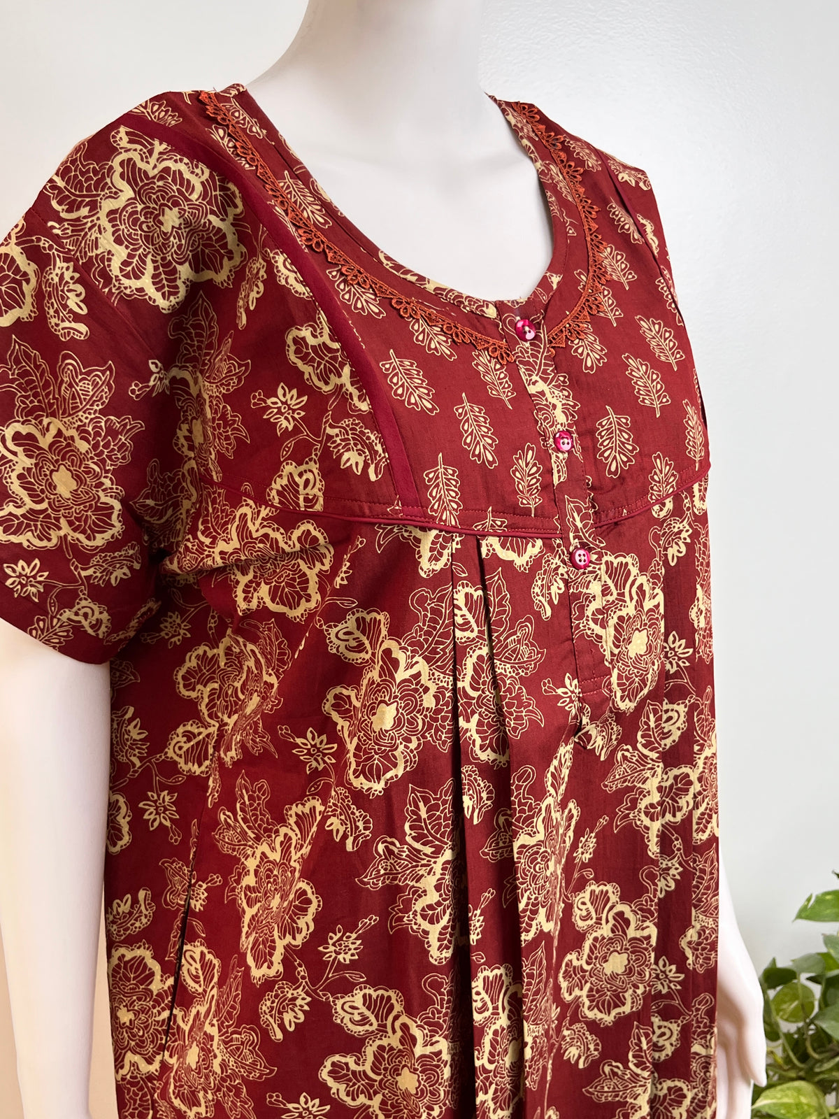 Pure Cotton Nightgown Printed Design & Soft Breathable Fabric