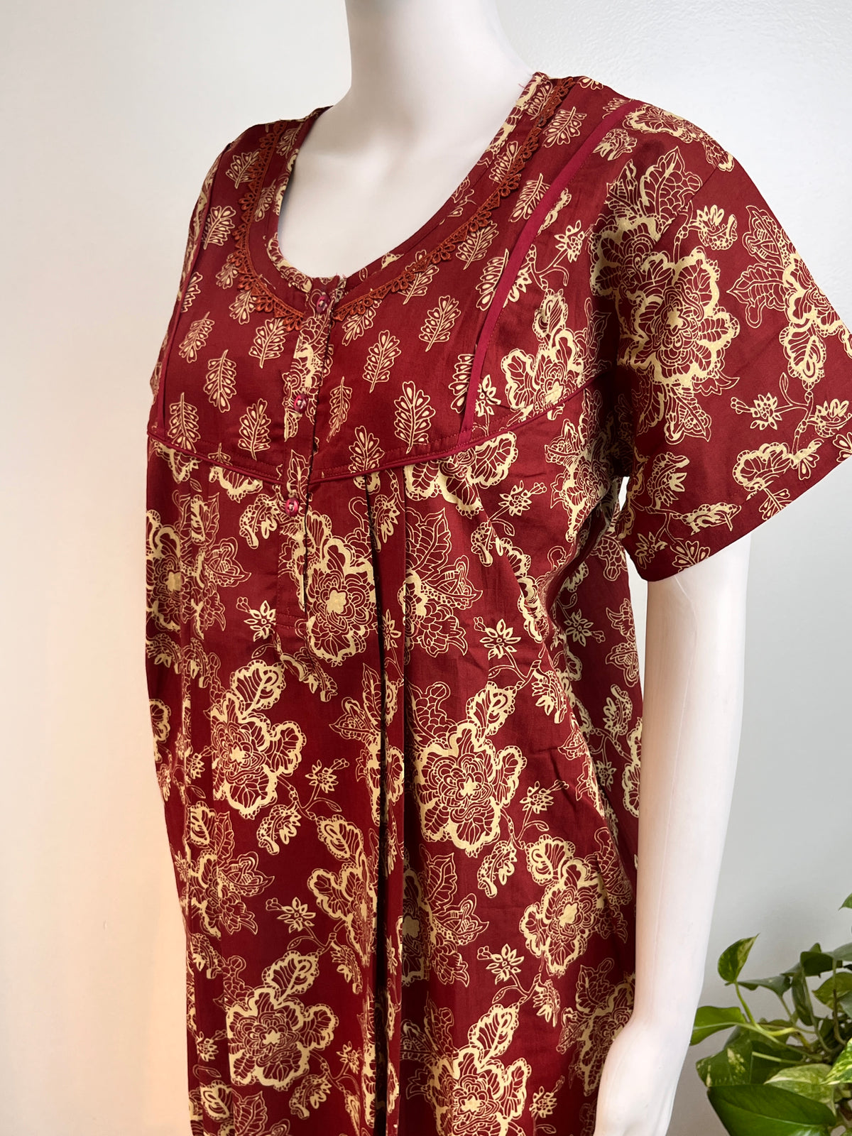 Pure Cotton Nightgown Printed Design & Soft Breathable Fabric