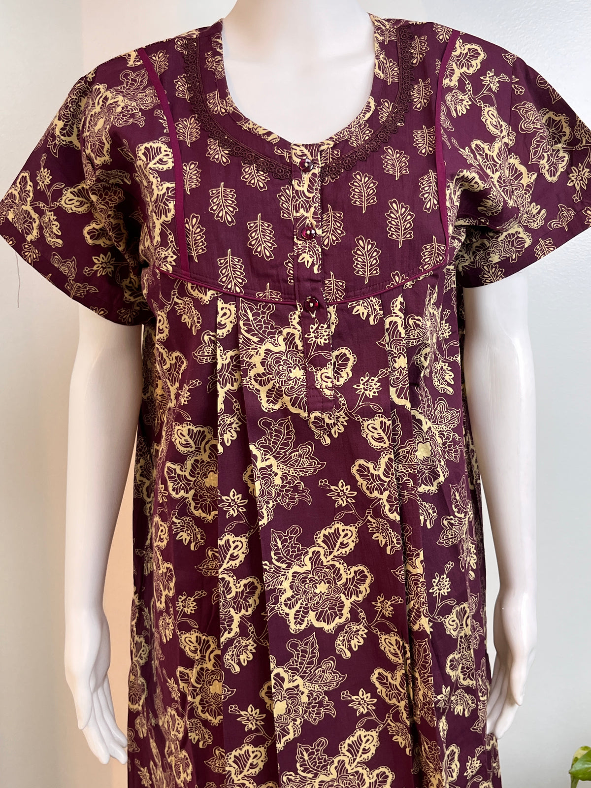 Pure Cotton Nightgown Printed Design & Soft Breathable Fabric