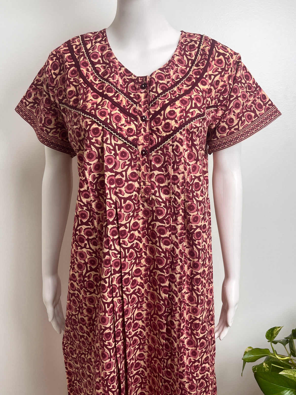 Stylish Cotton Nightgown Soft Fabric & Breathable Daily Wear