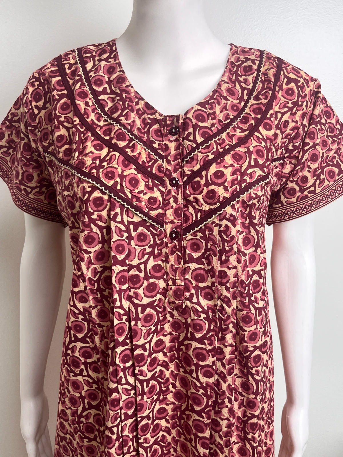 Stylish Cotton Nightgown Soft Fabric & Breathable Daily Wear