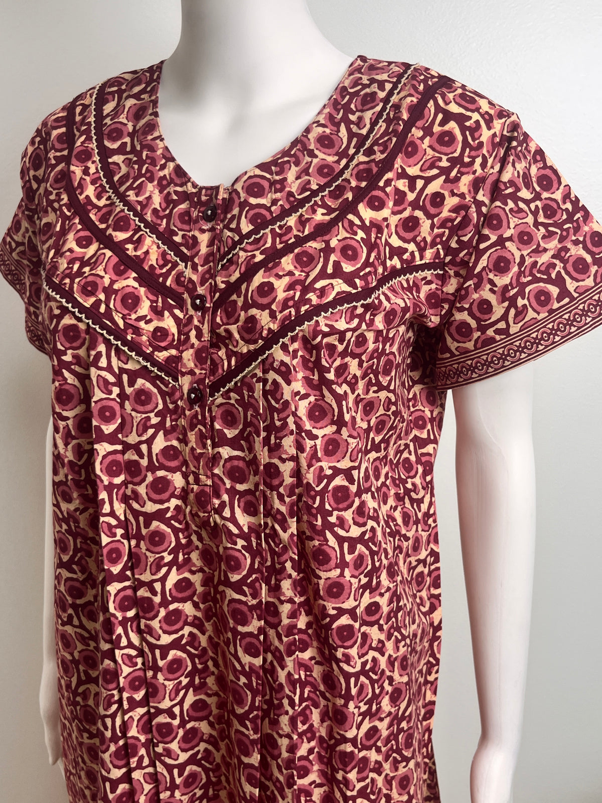 Stylish Cotton Nightgown Soft Fabric & Breathable Daily Wear