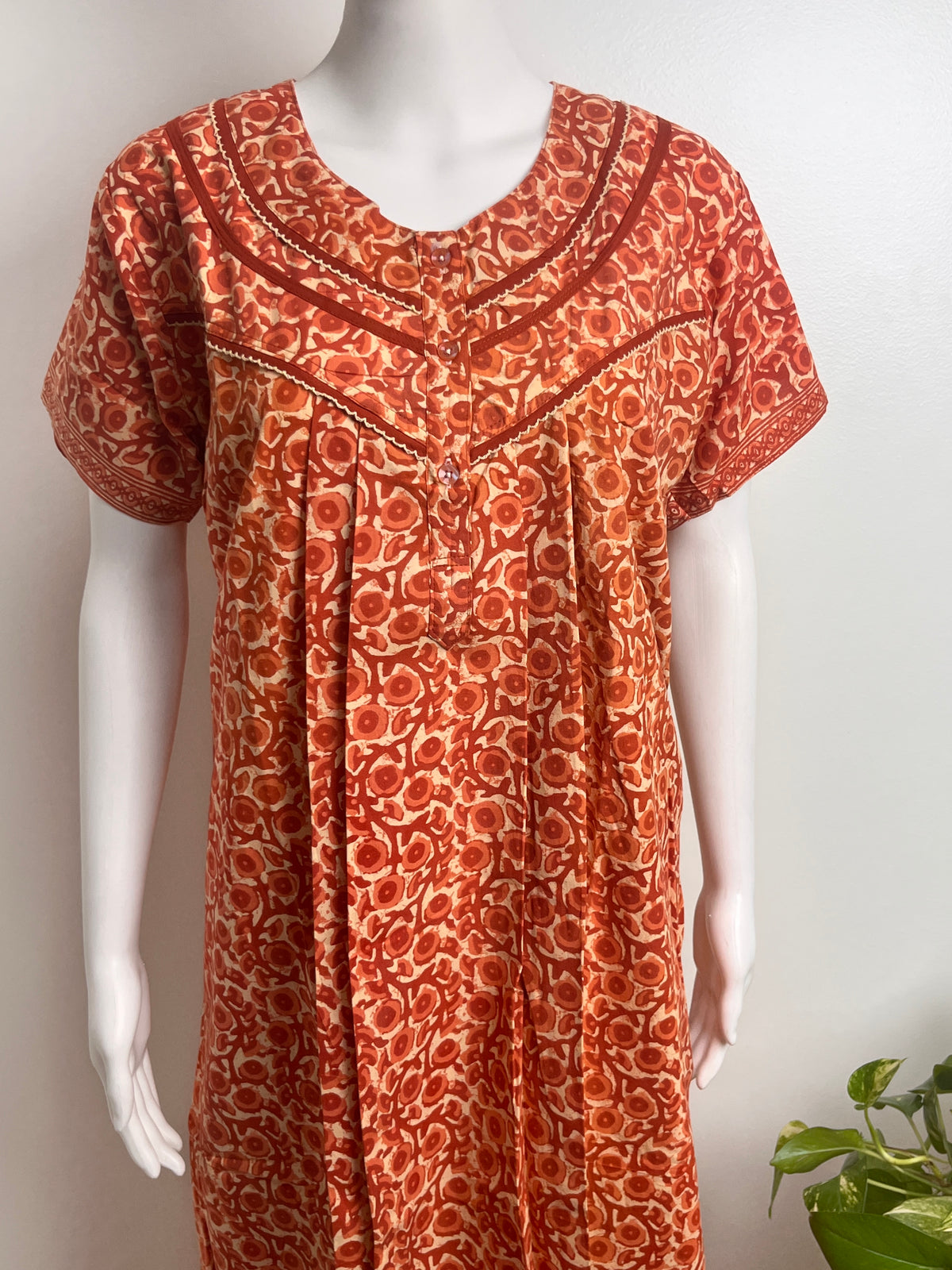 Stylish Cotton Nightgown Soft Fabric & Breathable Daily Wear
