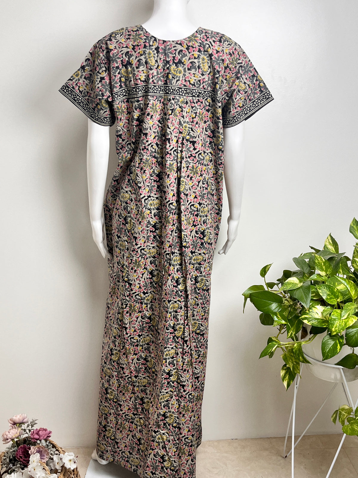 Kalamkari Print Cotton Nighty Lightweight & Comfortable Sleepwear