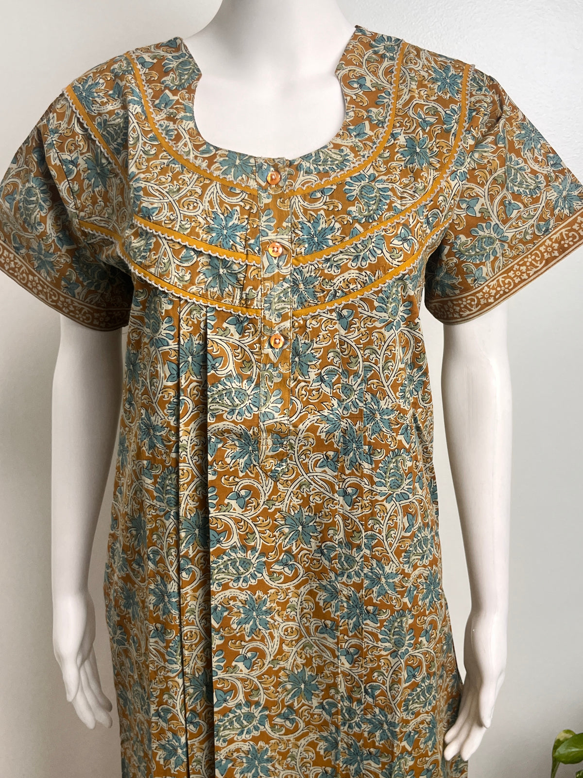 Kalamkari Print Cotton Nighty Lightweight & Comfortable Sleepwear