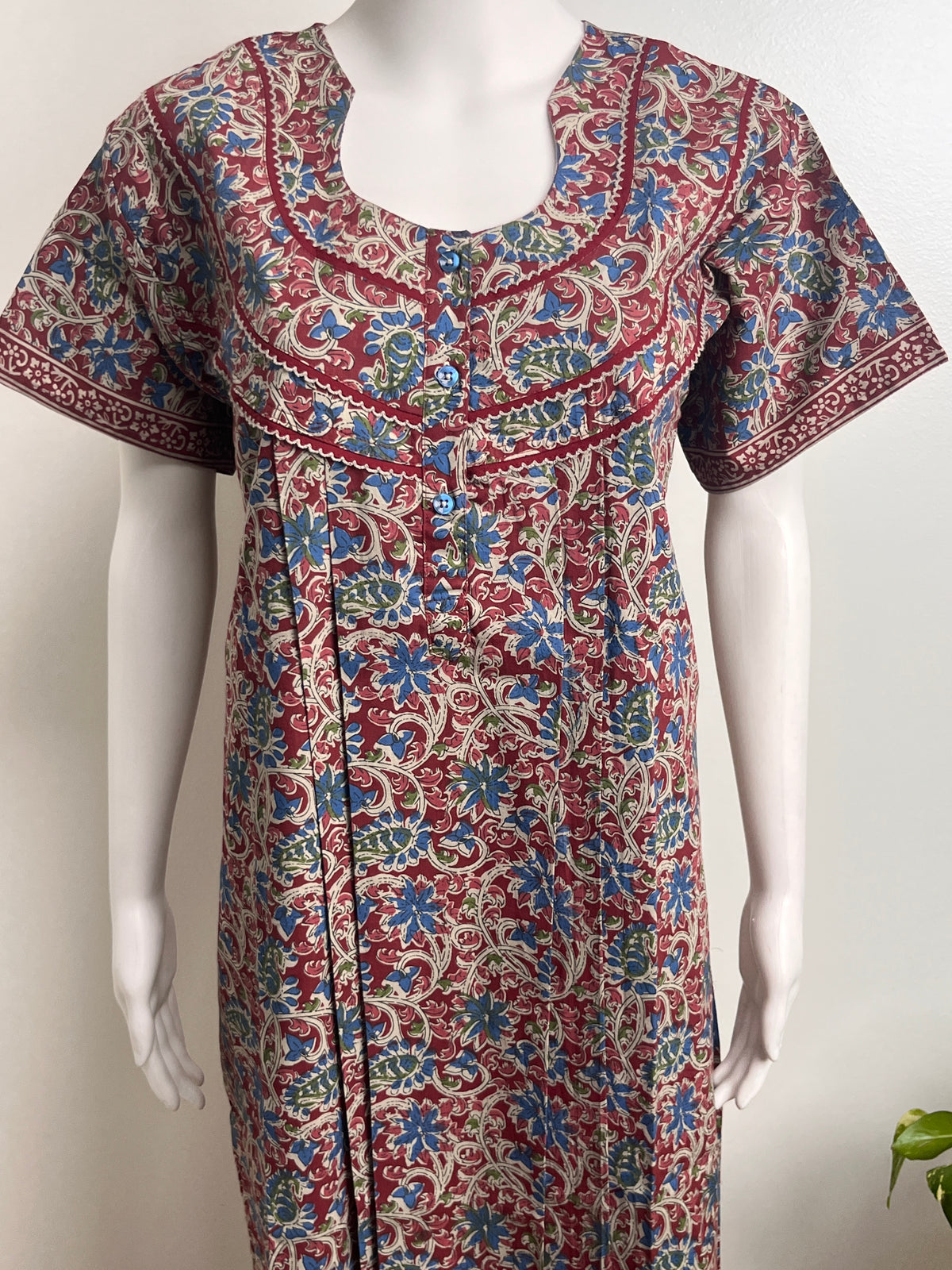 Kalamkari Print Cotton Nighty Lightweight & Comfortable Sleepwear