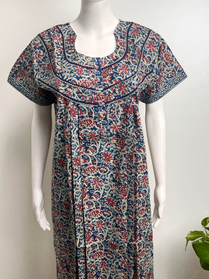 Kalamkari Print Cotton Nighty Lightweight & Comfortable Sleepwear
