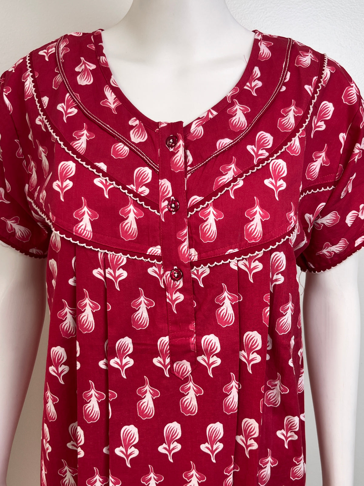 Soft Cotton Nighty Floral Print & Breathable Sleepwear