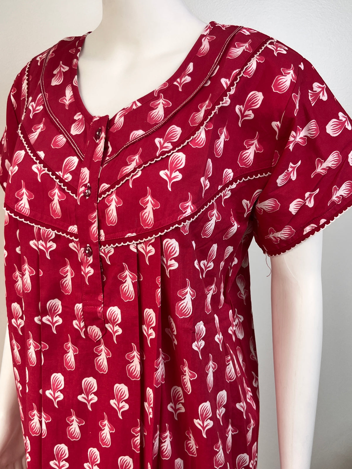Soft Cotton Nighty Floral Print & Breathable Sleepwear