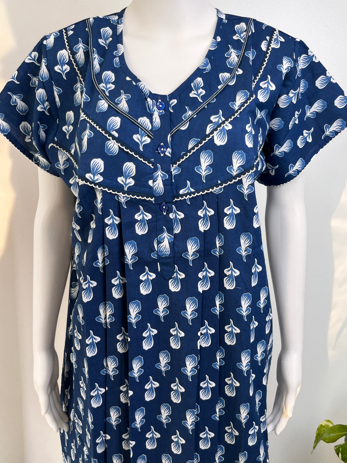 Soft Cotton Nighty Floral Print & Breathable Sleepwear