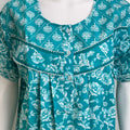Floral Print Cotton Nightgown Breathable & Comfortable Sleepwear