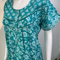 Floral Print Cotton Nightgown Breathable & Comfortable Sleepwear
