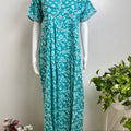 Floral Print Cotton Nightgown Breathable & Comfortable Sleepwear
