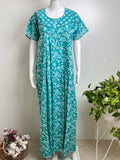 Floral Print Cotton Nightgown Breathable & Comfortable Sleepwear