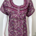 Purple Soft & Breathable Alpine Fabric Nightgown for Women