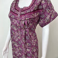 Purple Soft & Breathable Alpine Fabric Nightgown for Women