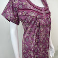 Purple Soft & Breathable Alpine Fabric Nightgown for Women