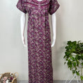Purple Soft & Breathable Alpine Fabric Nightgown for Women