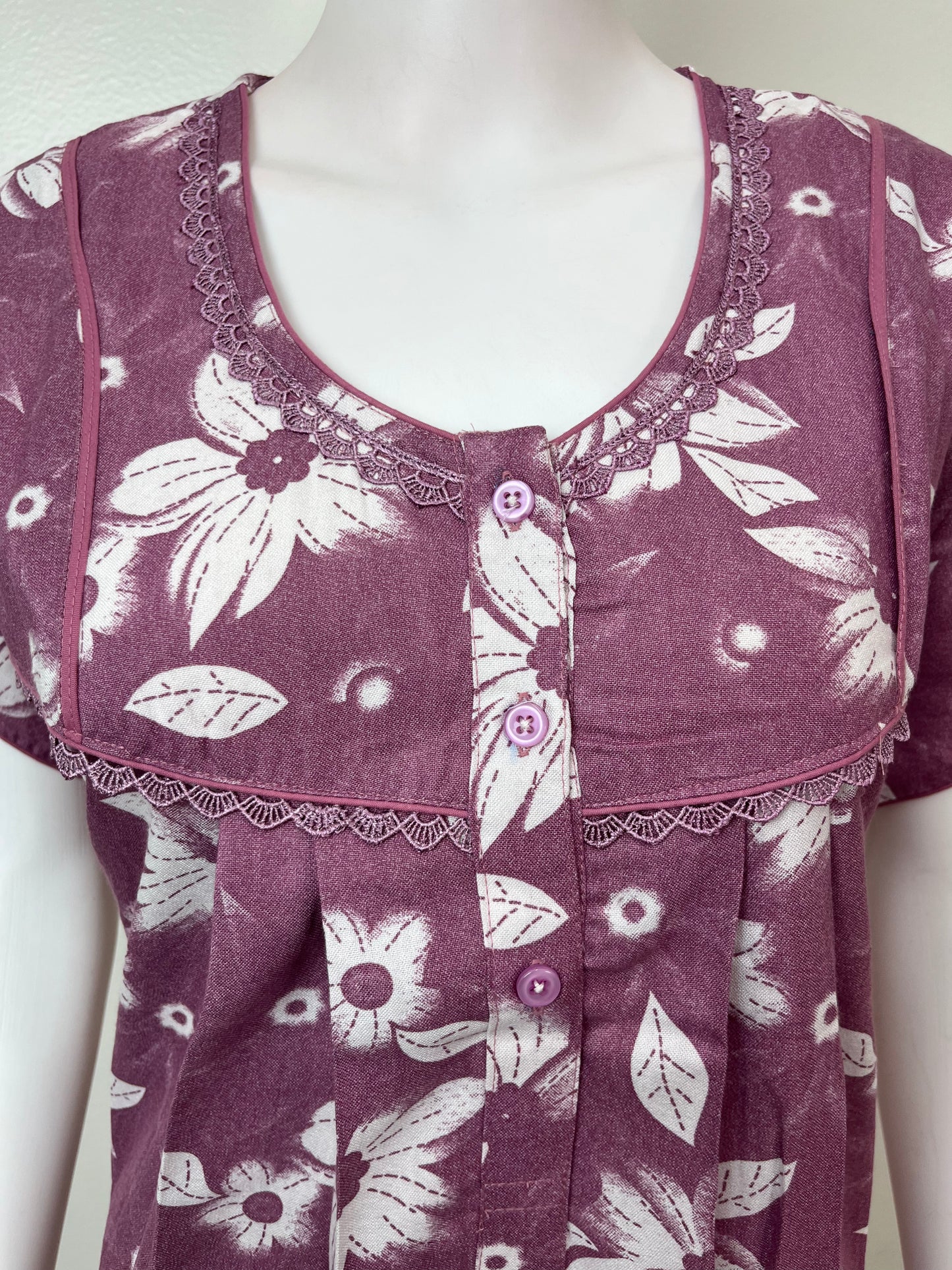 Magenta Alpine Fabric Nightgown Soft & Breathable