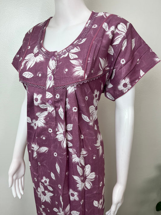 Magenta Alpine Fabric Nightgown Soft & Breathable
