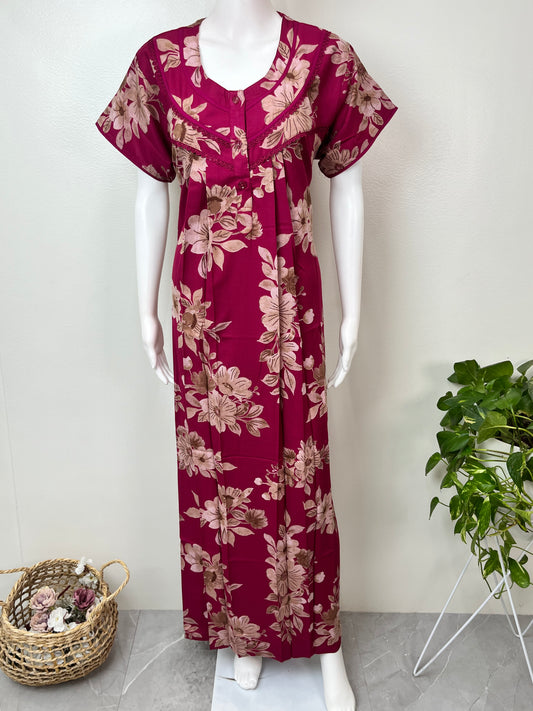 Red Alpine Fabric Nightgown Soft & Breathable