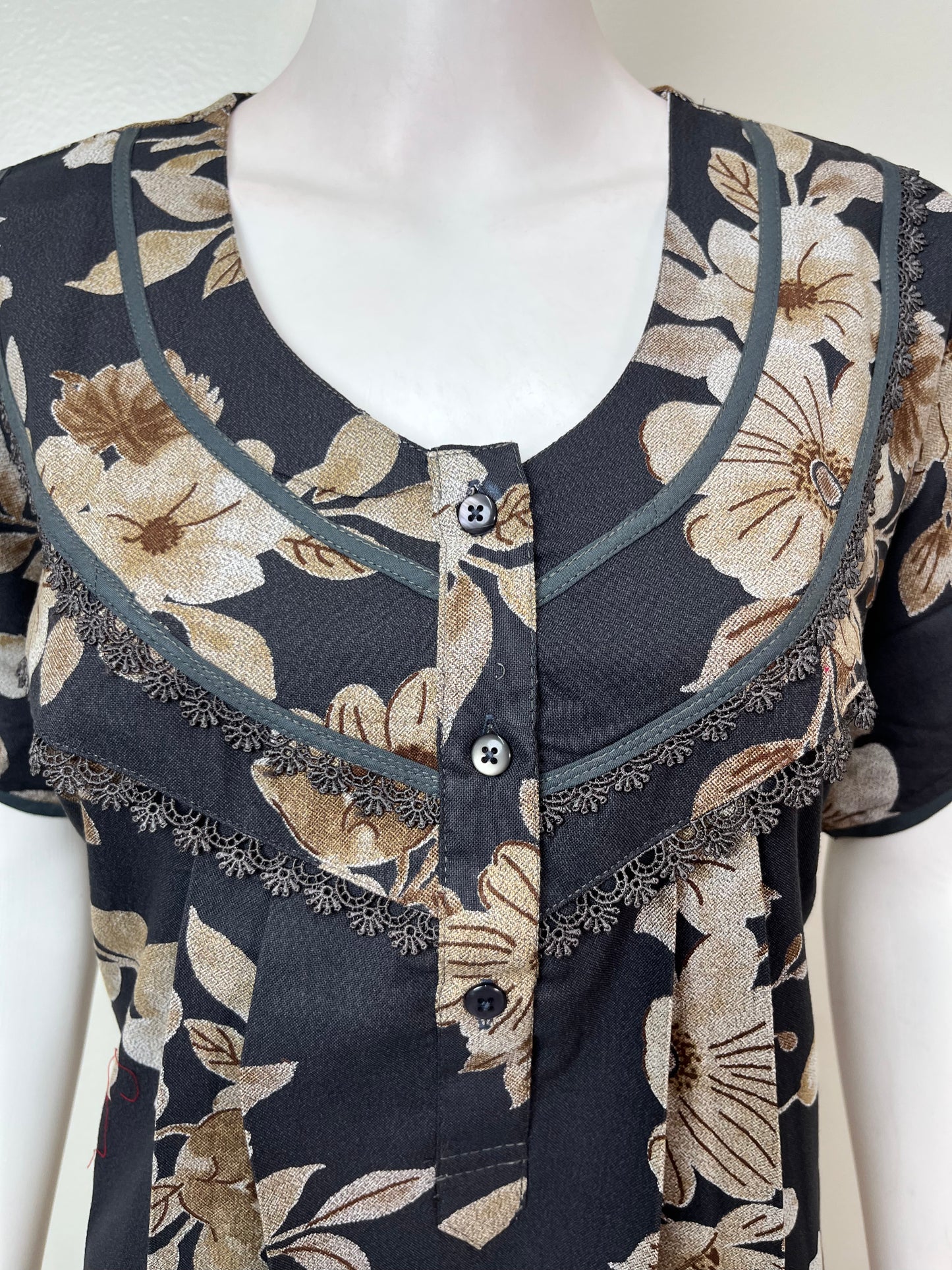 Black Premium Alpine Fabric Nighty