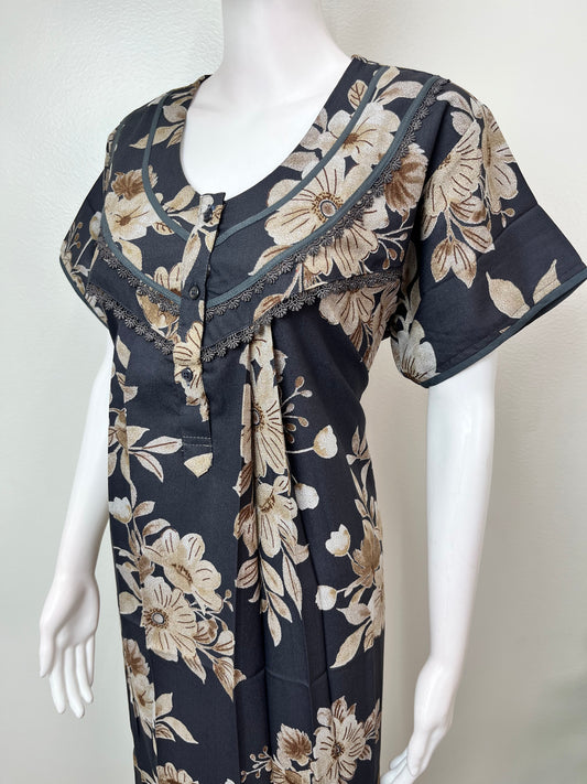 Black Premium Alpine Fabric Nighty