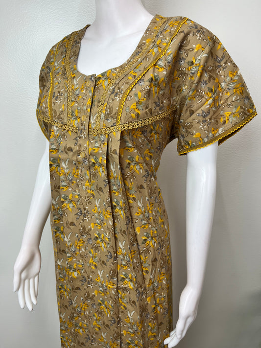 Pleated Style Alpine Nightgown for Women