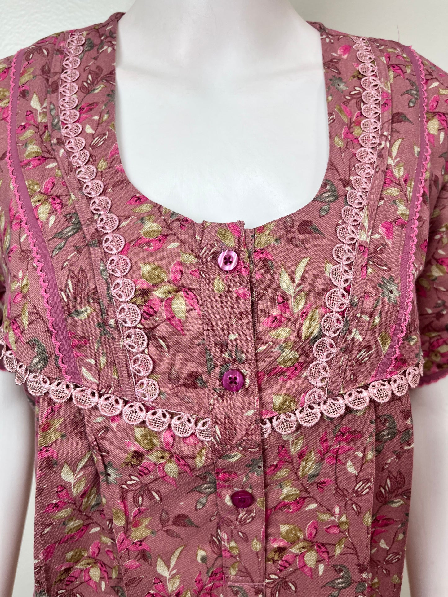 Pink Soft & Breathable Alpine Nighty Perfect for All Seasons