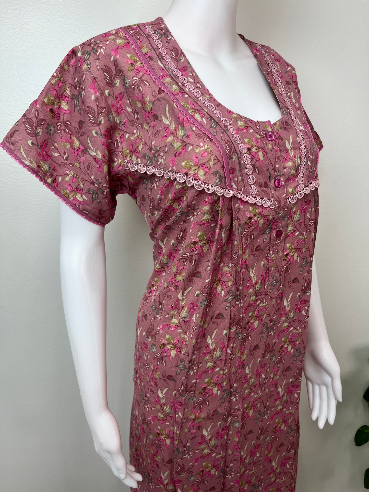 Pink Soft & Breathable Alpine Nighty Perfect for All Seasons