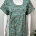 Green Printed Alpine Nighty for Women