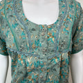 Green Printed Alpine Nighty for Women