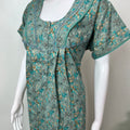 Green Printed Alpine Nighty for Women