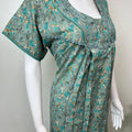 Green Printed Alpine Nighty for Women