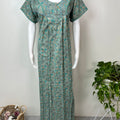 Green Printed Alpine Nighty for Women