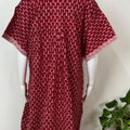 Red Pure Cotton Nightgown for Women