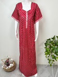 Red Pure Cotton Nightgown for Women