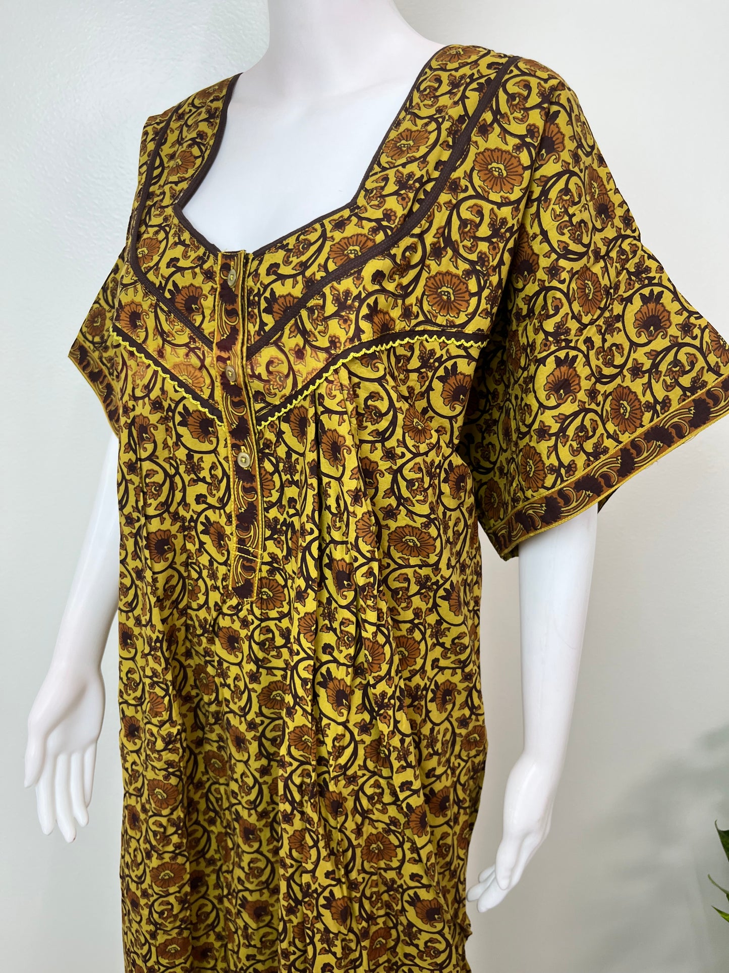 Bottle Green Cotton Nighty Soft & Comfortable