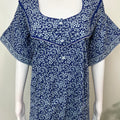 Navy Blue Pure Cotton Nightgown Soft & Comfortable